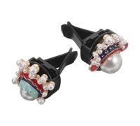 HOLIDYOYO Car Air Freshener Vent Clips Set 2pcs with Chinese Opera Face Design, Essential Oil Diffuser Car Air Outlet Vent Freshener for Vehicle Interior Decoration