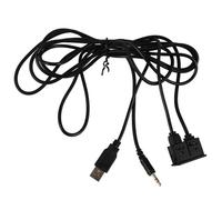 HOLIDYOYO Car Flush Mount USB Panel Extension with Audio Jack Easily Installed Auto Audio Accessory for Connecting Devices to Car Stereo Compatible with USB Devices and Audio