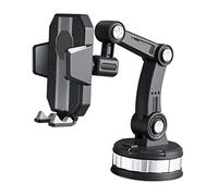 HOLIDYOYO Car Phone Holder with Strong Suction Cup Adjustable Rotation Lock Auto Phone Mount for Windshield and Center Console Stable Dashboard Stand Compatible with Smartphones