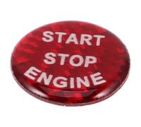 HOLIDYOYO Car Push Start Switch Cover Red Plastic Sticker for Automotive Ignition Button Easy Peel and Stick Installation Stop Button Cover Interior Accessory