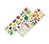 HOLIDYOYO Cartoon Fruit and Vegetable Alphabet Wall Decal with PVC Material, Learning Aid and Tear Resistant, for Bedroom Or Classroom Bulletin Boards, Cute and Vivid Patterns for Early
