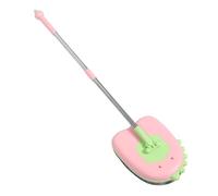 HOLIDYOYO Cartoon Mini Mop for Rotating Head Absorbent Washable Cleaning for Learning Housekeeping Sustainable Pretend Play Tool for Small Spills and Messes Pink Dinosaur Design