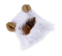HOLIDYOYO Cat Wig Headband Lion Mane Hat for Cats Funny Pet Dress up for Birthday Party Halloween White Wig