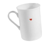 HOLIDYOYO Ceramic Coffee Cup and Lightweight Design Heart Mug 290ml with Excellent Heat Retention Featuring A Cute Heart-Shaped Style and Fresh White for Afternoon Tea Or Office Settings