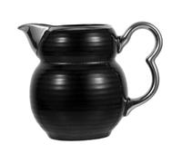 HOLIDYOYO Ceramic Creamer Pitcher with Handle Versatile Milk Jug for Coffee Salad Dressings Hot Syrups Suitable for Home Cafe Dinner Parties Elegant Cloud Pattern Black Gold Glaze Pot