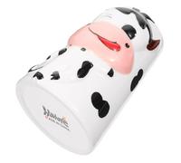 HOLIDYOYO Ceramic Hamster Water Kettle Holder Stand Cute Cow Themed Animal Bottle Support for Pets Hedgehogs Rabbits Easy to Install Stable Base Compact Design