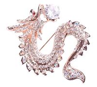 HOLIDYOYO Chinese Style Dragon Brooch for Women, Alloy Material Zodiac Lapel Pin, Elegant Dragon Shape Accessory for Family Party and Special Occasion