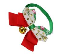 HOLIDYOYO Christmas Pet Collar Bell and Bowknot, Adjustable White Snowflake Pattern Cat and Dog Collar, Decorative Cute Kitten and Puppy Accessory for Holiday Outdoor Use