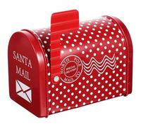 HOLIDYOYO Christmas Santa Claus Candy Box with Lid, Iron Festival Candy Storage Case for Cookies and Small, Portable Party Supply Suitable for Holiday Decor and Wrapping