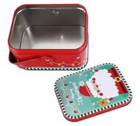 HOLIDYOYO Christmas Tinplate Gift Box for Cookies and Treats Decorative Container for Candy Chocolate and Small Festivals and Parties