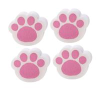 HOLIDYOYO Cleaning Sponges Polyester Acrylic Foam Material Cat Claw Shaped 4pcs Bathroom for Versatile Sponge Scrubber Kitchen Mirrors Suitable for Smooth Surfaces