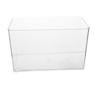 HOLIDYOYO Clear Plastic Turtle Tank Small Desktop Fish Tank Viewing Reptile Habitat Mini Aquarium for Betta Goldfish Easy Maintenance Micro Landscape Box