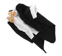 HOLIDYOYO Comfortable Dog Tuxedo Suit for Weddings and Formal Events, Black Polyester Pet Tuxedo Outfit with Skin-friendly Fabric, for Cats and Dogs