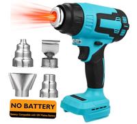 HOLIDYOYO Cordless Hot Air Blower with Nozzles Speed Heavy Duty Heat Gun for Shrinking Heating Electronics Compatible with Makita Ergonomic Grip Design