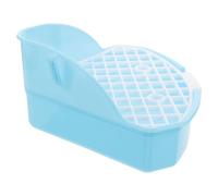HOLIDYOYO Corner Plastic Pet Potty Litter Box for Small Animals Rabbit Guinea Pig Toilet Tray Triangular Design Blue Suitable for Cage Bedding