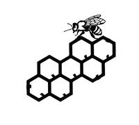 HOLIDYOYO Creative Beehive Iron Wall Hanger Hollow Storage Hook for Kitchen and Hallway Decorative Sturdy Wall Mounted Beekeeper Style Organizer Functional Home