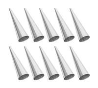 HOLIDYOYO Croissant Forms Tool 10pcs Stainless Steel Reusable Cone Pastry molds for Home Bakers Baking Kitchen