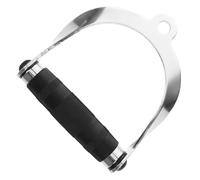 HOLIDYOYO D-shaped Pulldown Handle with Rubber Grip for Gym Cable Machine, Row Attachment Exercise Handle for Wrist and Finger Strength Training, Semi-circular Fitness Equipment Accessory