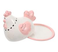 HOLIDYOYO Decorative Chicken-Shaped Butter Dish with Lid Kitchen Butter Container Tray for Home Use Easter Dinnerware for Festive Dining