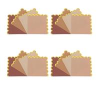 HOLIDYOYO Disposable Pure Napkins with Gold Foil Edge, 40pcs Scalloped Paper Dinner Serviettes for Wedding, Bridal Shower, Party and Guest Use