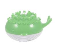 HOLIDYOYO Dog Chew Whale Shape Water Spray Ball for Small and Large Dogs, Sturdy Floating Teething for Bathing and Swimming, Green Interactive Puppy Pool
