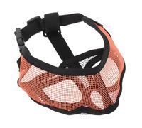 HOLIDYOYO Dog Muzzle for Small Dogs Breathable Mesh Anti-barking Adjustable Mouth Mask Orange S Size for French Bulldog Outdoor Use