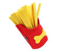 HOLIDYOYO Dog Snuffle French Fries Shape Slow Feeder Chew Training Pet Iq Puzzle for Boredom Reduction and Outdoor Play