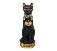 HOLIDYOYO Egyptian Cat Statue Bastet Goddess Figurine Resin Sculpture 5.20 X 2.60 X 1.93 Inch Egyptian Decor for Home Office Living Room Cat Figurine Ornament