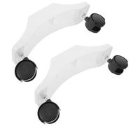 HOLIDYOYO Electric Heater Radiator Bracket Stand with 4 Swivel Wheels and 2 White Supports, Portable Oil Filled Heater Caster Kit for Home and Workshop Heating Accessories