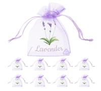 HOLIDYOYO Empty Sachet Bags 20 Pcs Drawstring Organza Mesh Pouches for Lavender Herbs Spices Storage and Dried Flowers 3.54X2.76In