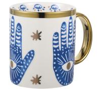 HOLIDYOYO Evil Eye Ceramic Mug Unique Decorative Coffee Cup for Home for Tea and Water Sturdy Design with Traditional Turkish Pattern for Coffee