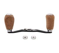 HOLIDYOYO Extended Power Crank Fishing Reel Handle Replacement with 4 Bearings, Left and Right Hand Wood Knob Accessory for Baitcasting and Spinning Reels, Suitable for Seaside and Lakeside