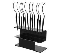 HOLIDYOYO False Eyelash Display Stick Eyelash Grafting Stand Plastic Organizer for Salons and Beauty Professionals Black