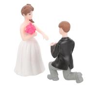 HOLIDYOYO Figurines Handmade and Couple Decorative Bride or Resin Wedding the Displayed Statues, Adorable Collectible Crafts for Groom Festivals Office
