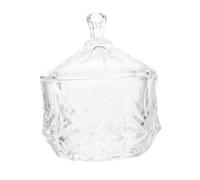 HOLIDYOYO Five-leaf Clover Glass Storage Jar for Jewelry and Candy Featuring Glass Jar Lid and Desktop Design for Household Organization