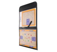 HOLIDYOYO Foldable Magnetic Basketball Coaching Board with Colored Leather Cover, Dry Erase Coaches Clipboard for Basketball Match Strategy and Training, Portable Three-Panel Coach’s