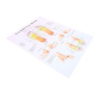 HOLIDYOYO Foot Massage Reflexology Map Poster 15.7x11.8 Inch Easy-Clean Educational Chart for Therapy Study Room