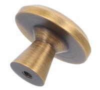 HOLIDYOYO French Style Cabinet Pull Handle Single-Hole Dresser Hardware with Walnut Wood and Brass Drawer Knob for Kitchen Bedroom Wardrobe Comfortable Grip Elegant Furniture Upgrade