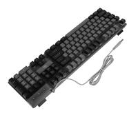 HOLIDYOYO Full Size USB Wired Gaming Keyboard with 104 Suspension Key Caps and Thickened High Strength Back Plate Easy to Use for Enhanced Typing and Immersive Gaming Experience Black