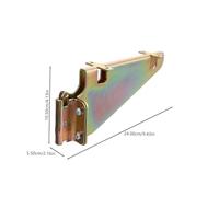 HOLIDYOYO Galvanized Steel E Track Shelf Bracket for Trailer Fixed Support Mount with Easy Installation E-Track Accessory for Secure Storage in Trucks and Warehouses