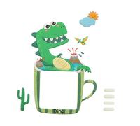 HOLIDYOYO Glow-in-The-Dark Wall Sticker for Home Switch Protection Cartoon Dinosaur Design Self-Adhesive Material Luminous Night Light Function for Living and Bedroom Decoration
