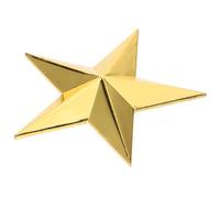 HOLIDYOYO Gold Metal Barn Star Mini Metal Craft Star Refrigerator Magnets Star Fridge Magnets Wall Arts Hanging Wall Decor for Office Kitchen Refrigerator DIY Handmade Craft