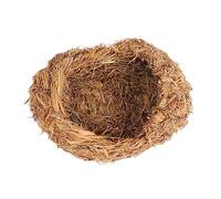 HOLIDYOYO Grass Woven Pet Nest for Cats Rabbits Small Animals Cozy Light Yellow Cat Bed for Indoor Use Nature-inspired Design for Happy Pets