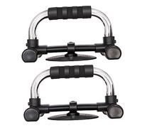 HOLIDYOYO H Type Multifunction Suction Cup Grip Bars for Home Fitness Indoor Crunches Pushups Dips Stable Non Skid Design for Upper Body Muscle Training Black