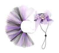 HOLIDYOYO Halloween Party Pet Tutu Skirt Hat, Gauze Set, Comfortable Breathable Pet Costume for Cats and Dogs, Halloween Party Outfit