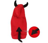 HOLIDYOYO Halloween Pet Clothes Fleece Dog Costume with Ears and Tail Warm Fluffy Winter Outfit for Cats and Dogs Festive Naughty Design for Gift and Cosplay