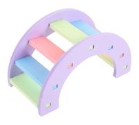 HOLIDYOYO Hamster Climbing Bridge Small Pet Ramp Purple Rainbow Chinchilla Ladder for Cage Exercise and Hideout Accessory