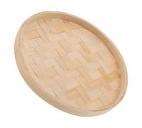 HOLIDYOYO Handmade Round Bamboo Pendant Tray Unpainted Woven Wall Basket Natural Bamboo Serving Tray for Living Bedroom Kitchen Decor and Artful Display