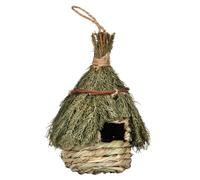 HOLIDYOYO Handwoven Seagrass Bird Nest Hanging Seagrass Nest for Garden Outdoor Decoration Natural Bird House Decor Easy to Install Breeding Cave Providing Warm Shelter