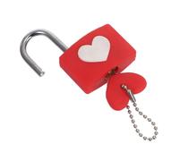 HOLIDYOYO Heart Padlock with Key Heart Shaped Lock for Couples Red Love Lock for Wedding Anniversary Travel Christmas Wishing Tree Romantic Keepsake